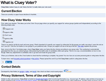 Tablet Screenshot of clueyvoter.com